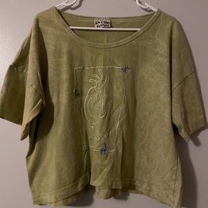 Green Shirt with funky design